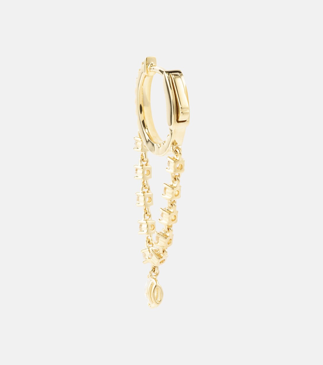 Orecchini a cerchio in oro 18kt con diamanti - Collezione Sienna di Anita Ko per giovani