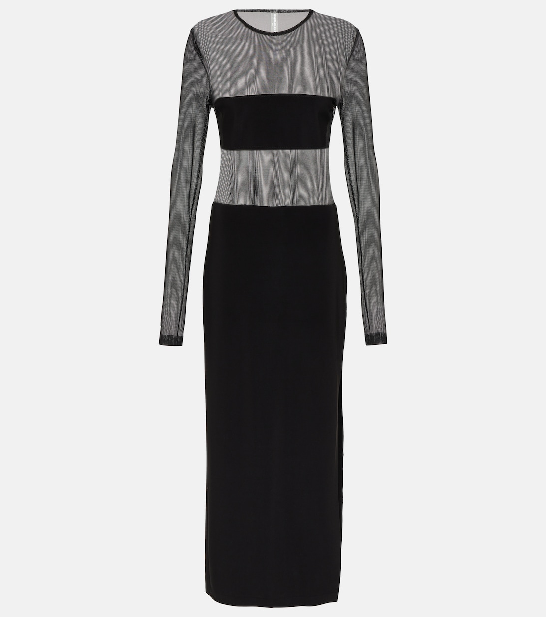 Dash mesh and jersey maxi dress | Norma Kamali