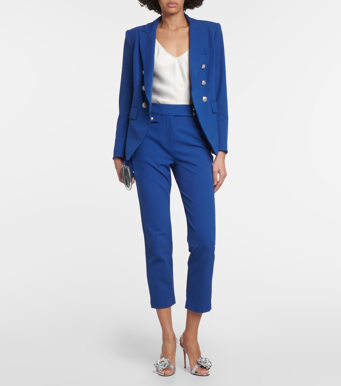 Pantaloni slim cropped Renzo a vita alta | Veronica Beard