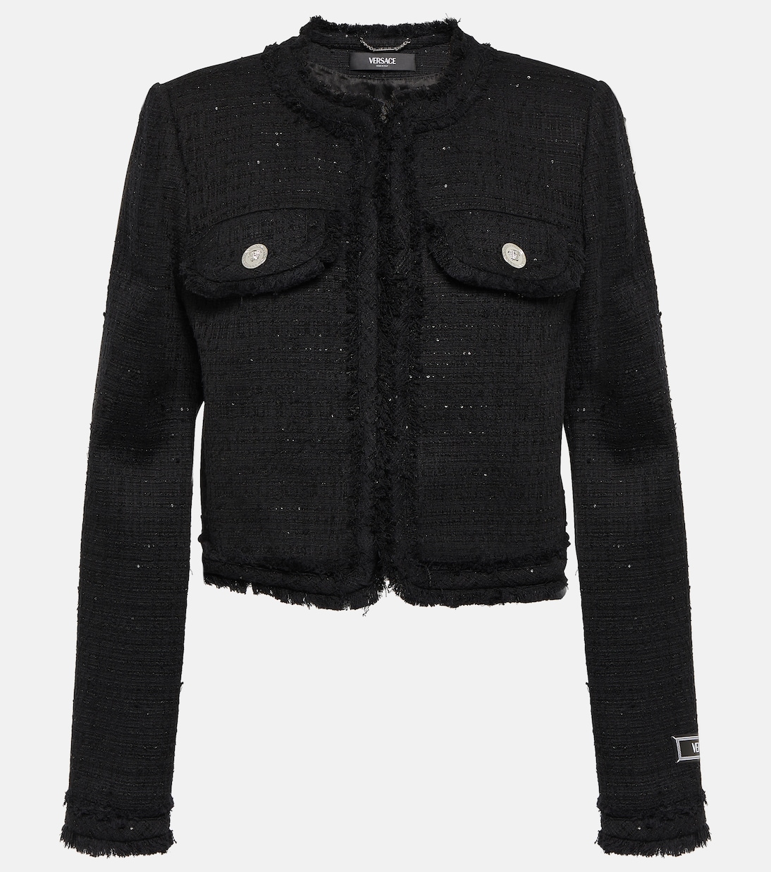 Chaqueta de tweed de mezcla de algodón | Versace