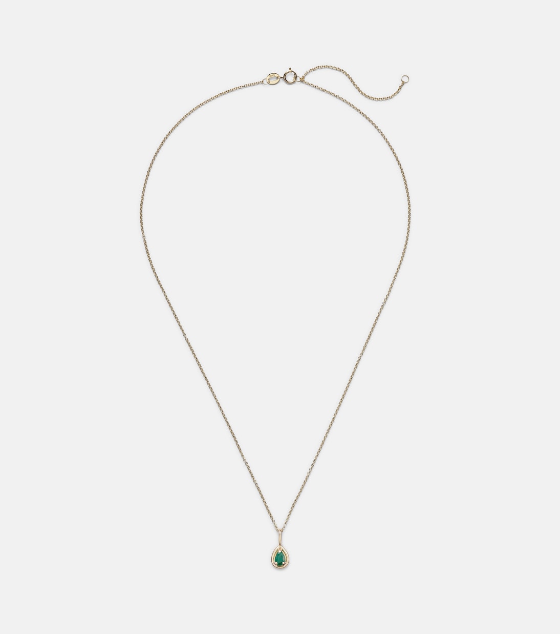 Collana giovanile con ciondolo in oro 14kt e smeraldo, design elegante STONE AND STRAND Bonbon