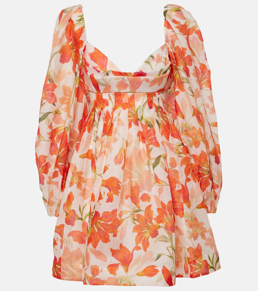 Tranquillity floral linen and silk minidress | Zimmermann