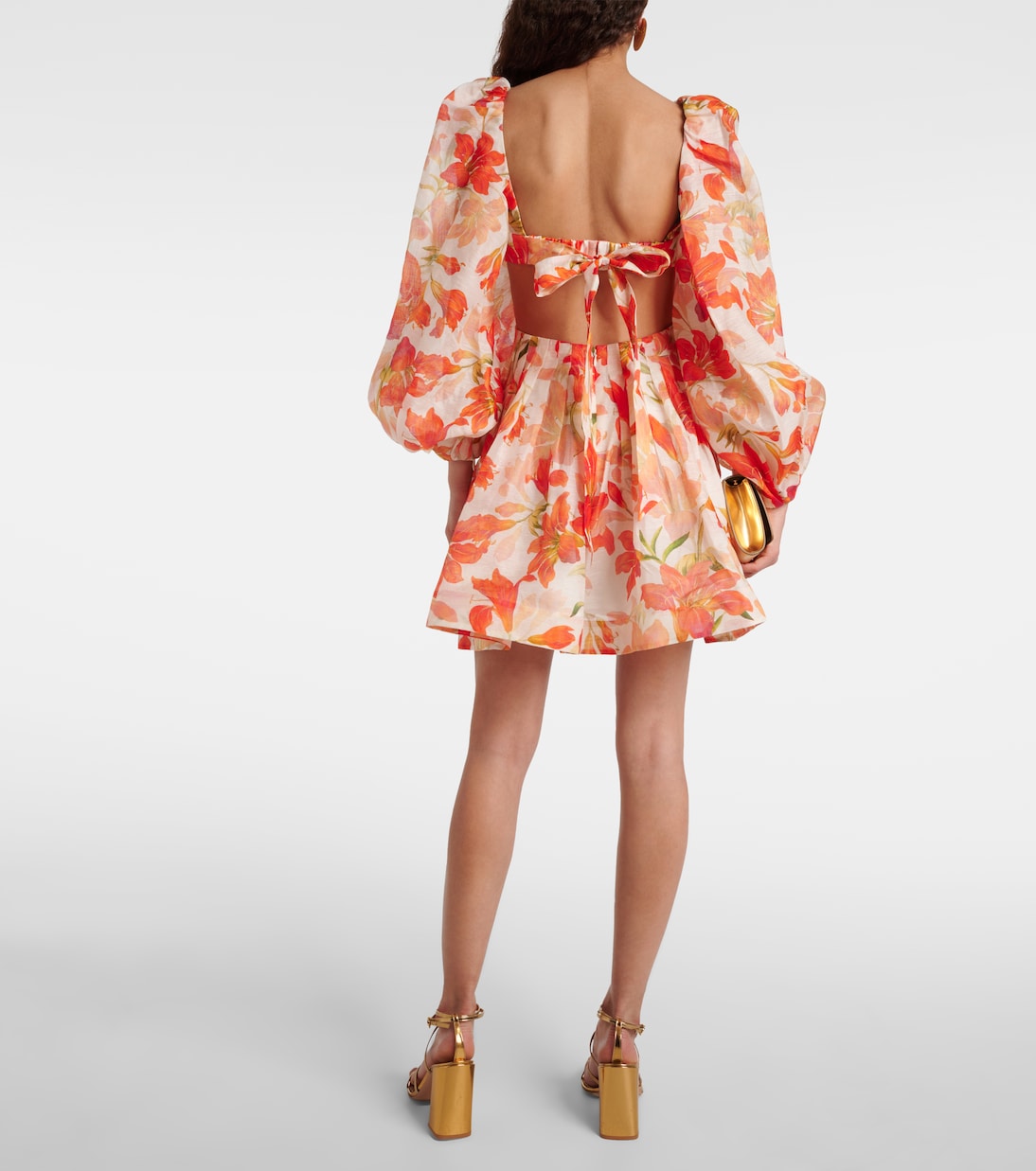 Tranquillity floral linen and silk minidress | Zimmermann