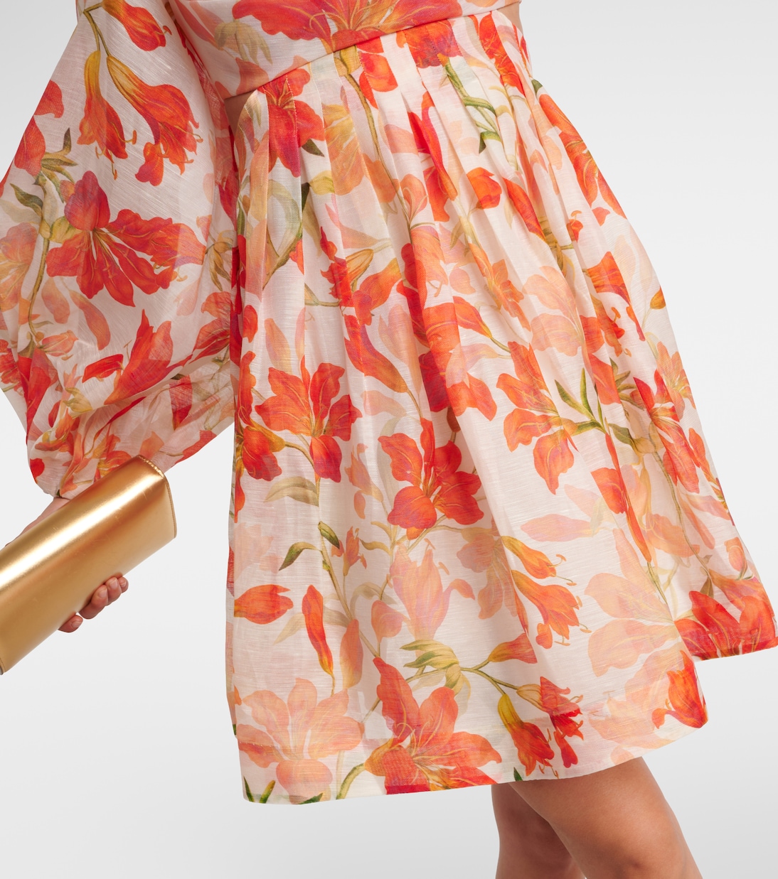 Tranquillity floral linen and silk minidress | Zimmermann