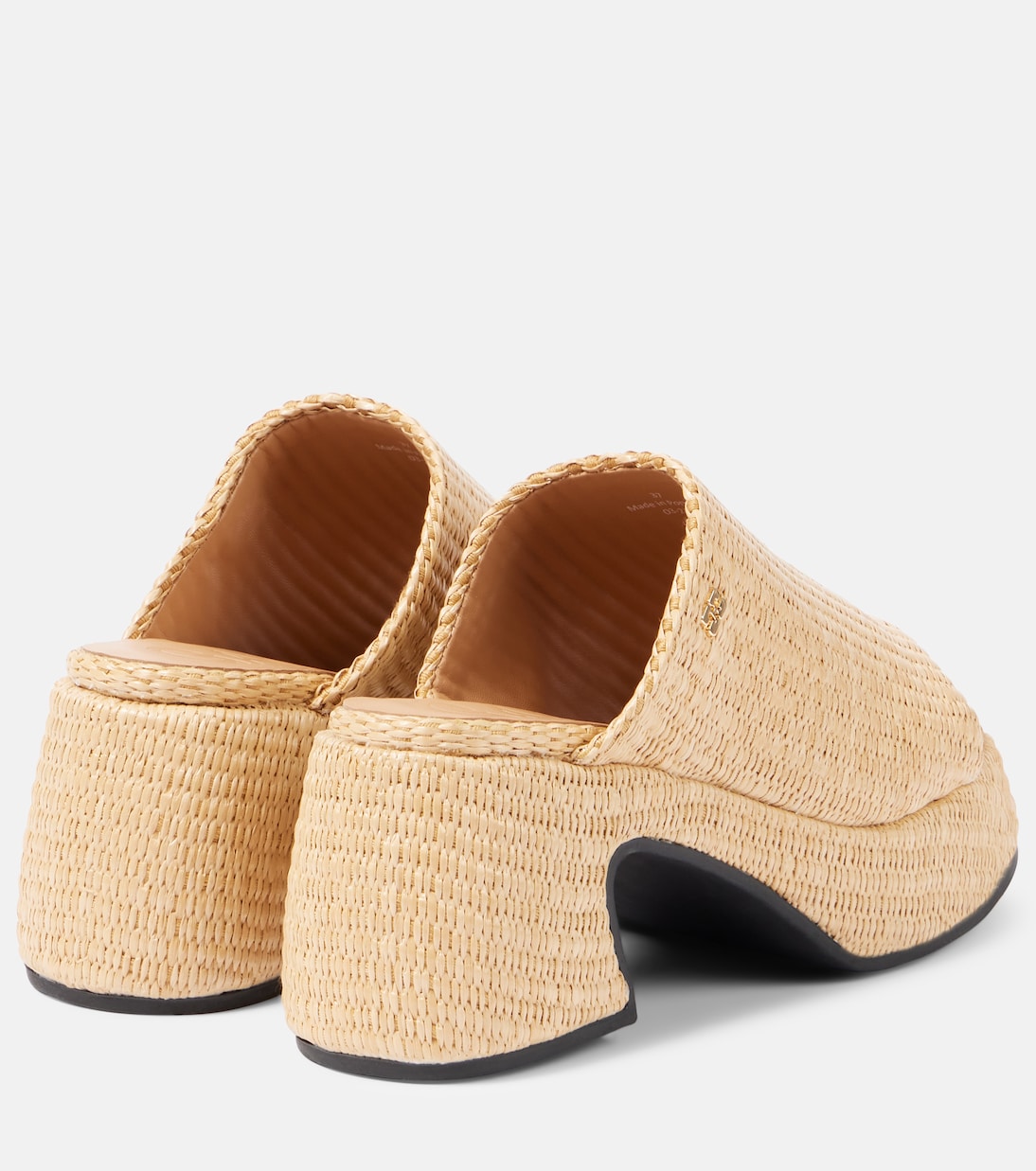 Butterfly raffia platform mules | Ganni