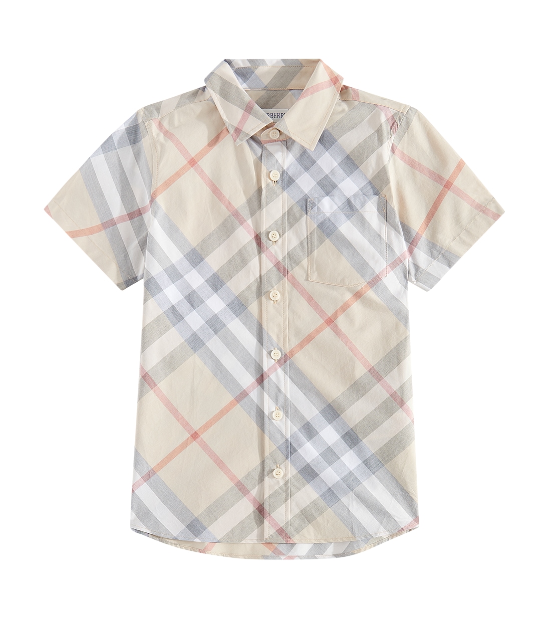 Camisa de algodón con Burberry Check | Burberry Kids