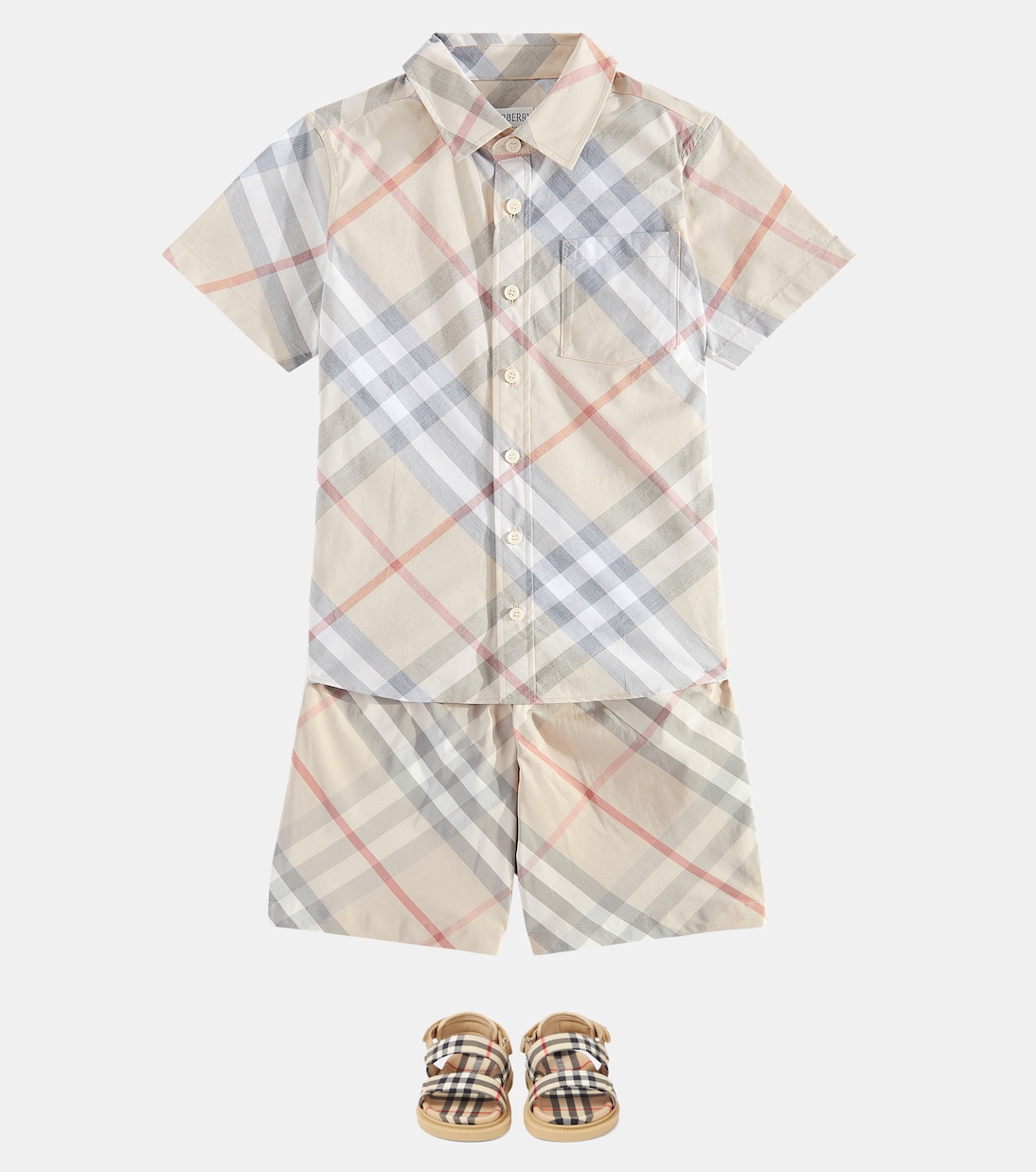 Camisa de algodón con Burberry Check | Burberry Kids