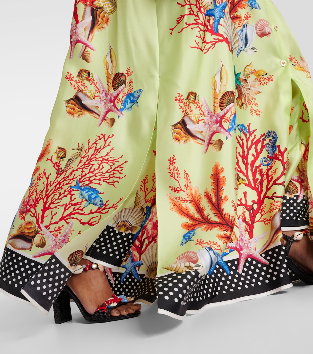 Vestido camisero Capri de satén de seda | Dolce&Gabbana