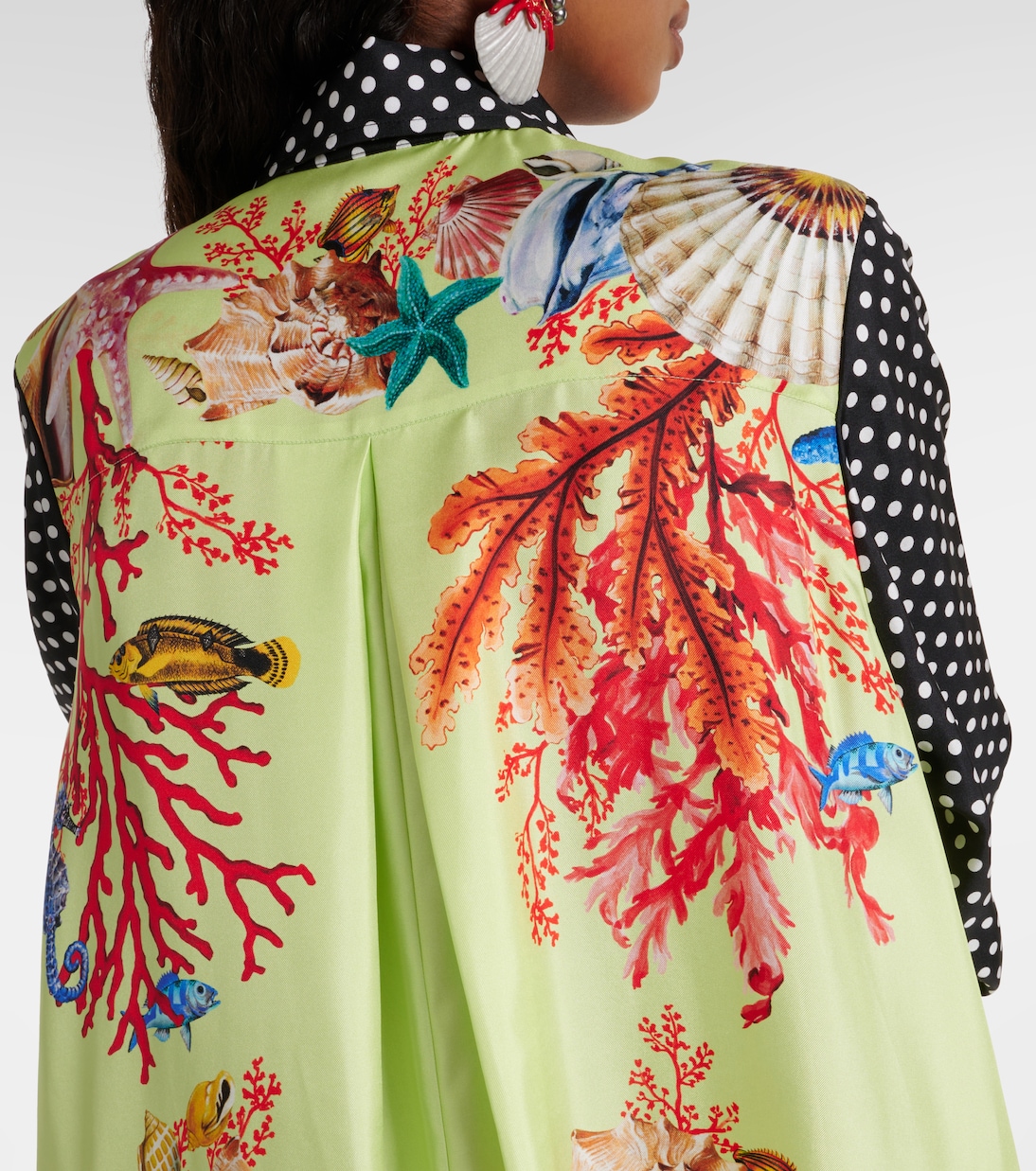 Vestido camisero Capri de satén de seda | Dolce&Gabbana