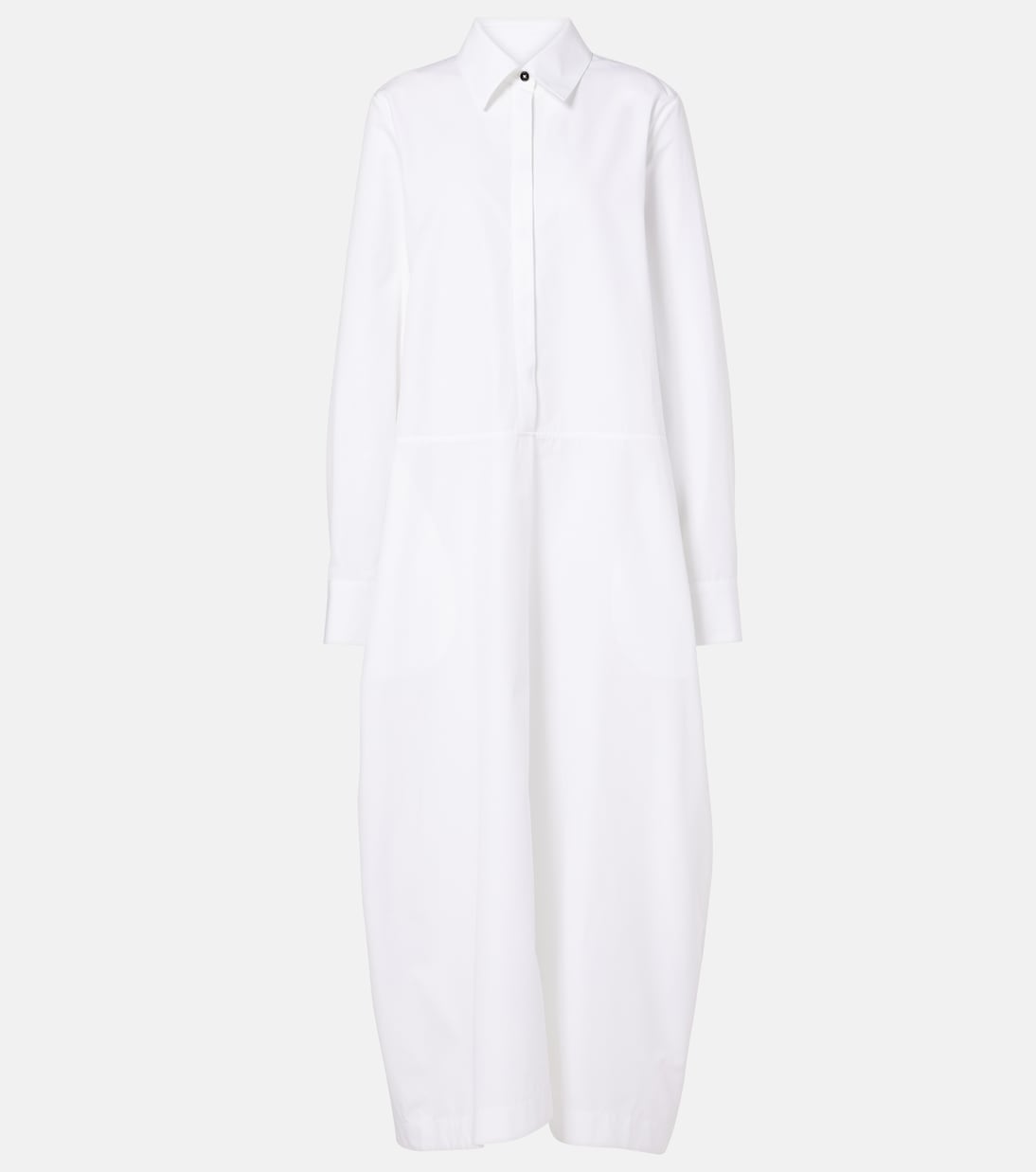 Vestido camisero de popelín de algodón | Jil Sander