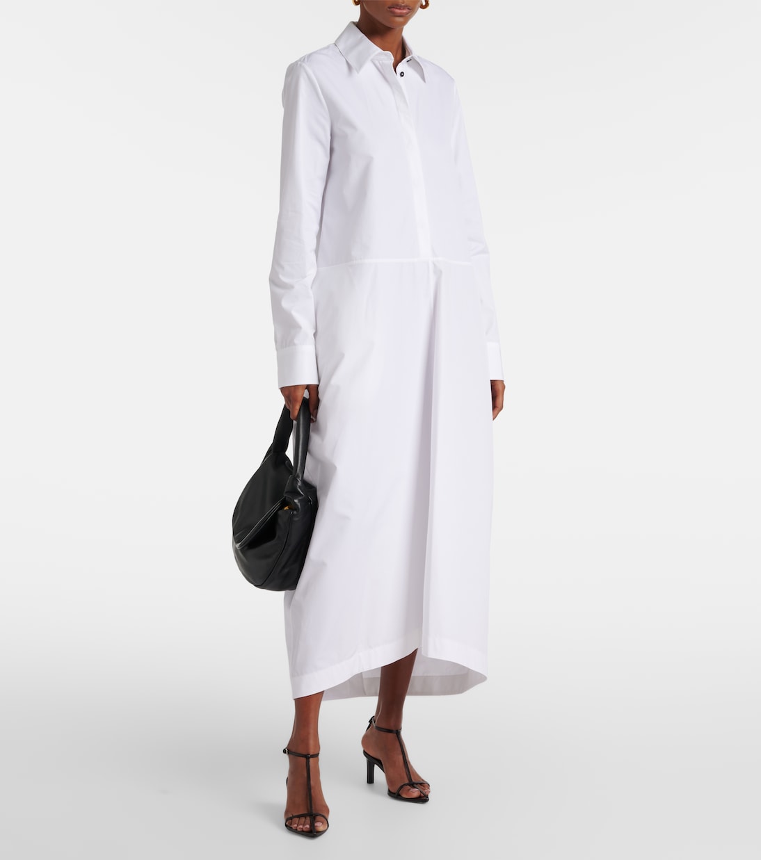 Vestido camisero de popelín de algodón | Jil Sander