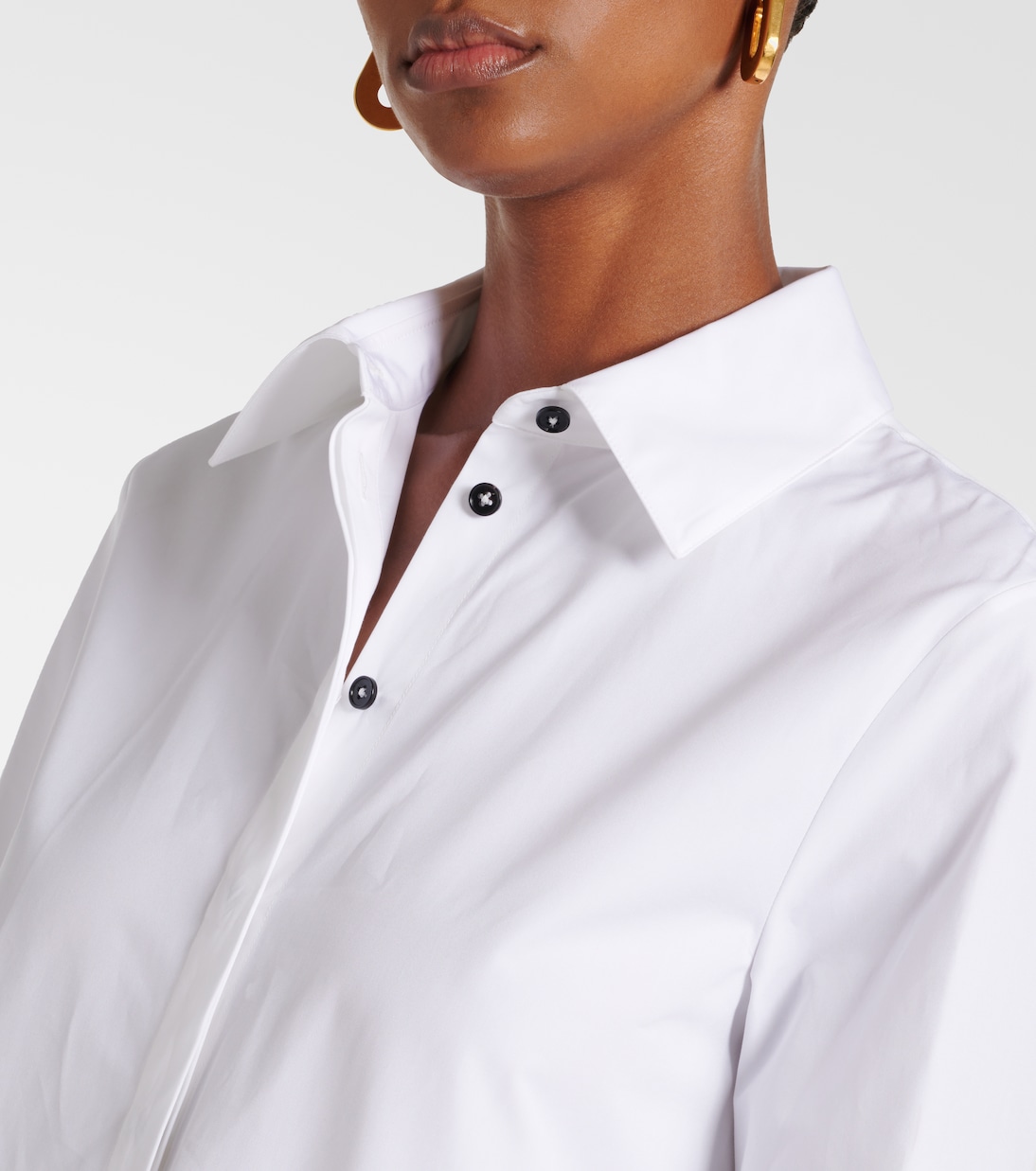 Vestido camisero de popelín de algodón | Jil Sander