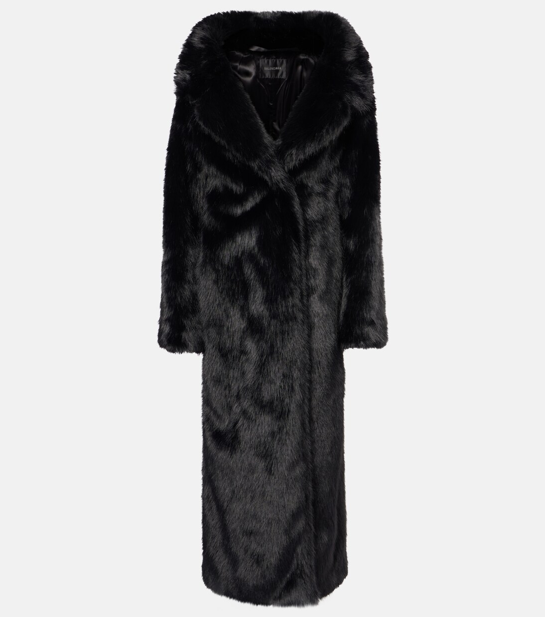 Off-shoulder faux fur coat | Balenciaga