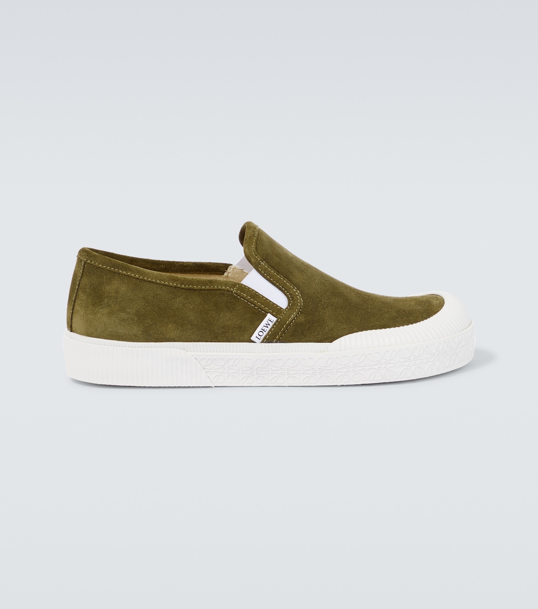 Terra Vulca suede slip on sneakers in green Loewe Mytheresa