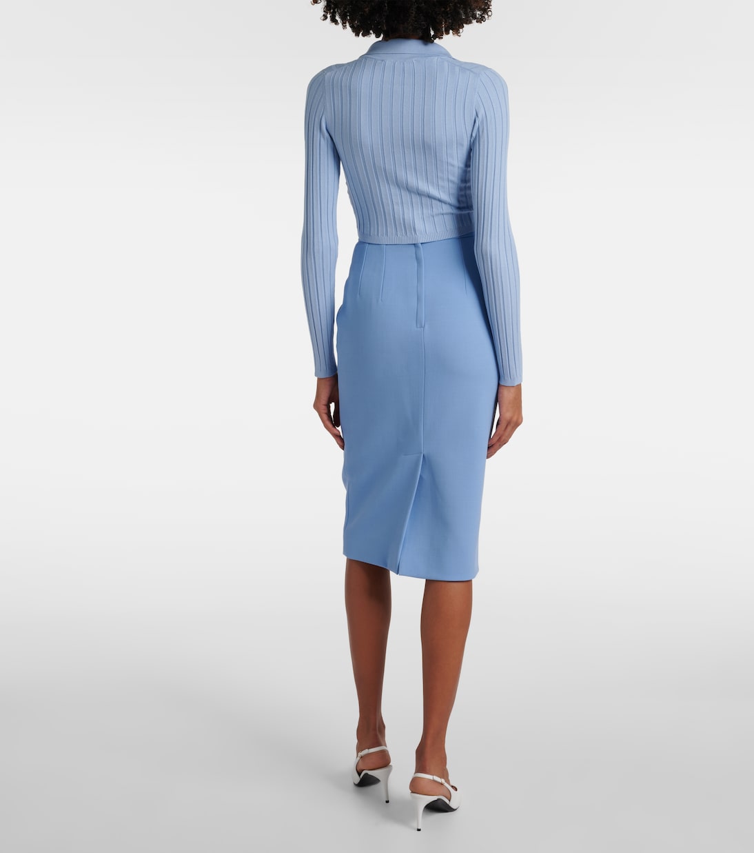 Cropped-Polopullover aus Rippstrick | Dolce&Gabbana