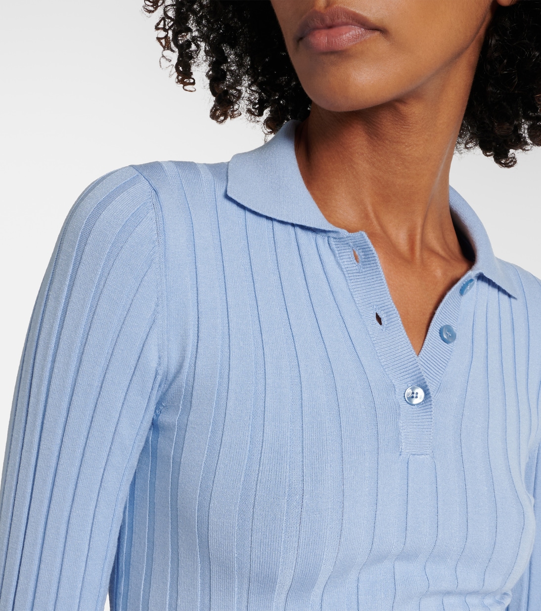 Cropped-Polopullover aus Rippstrick | Dolce&Gabbana