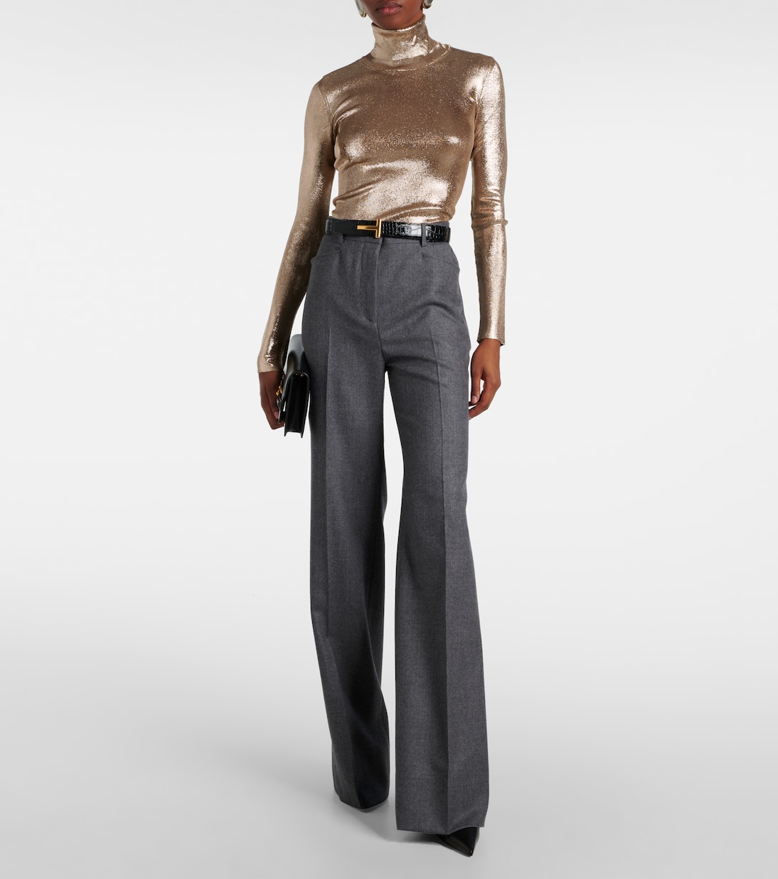 Pull métallisé à col roulé | Tom Ford