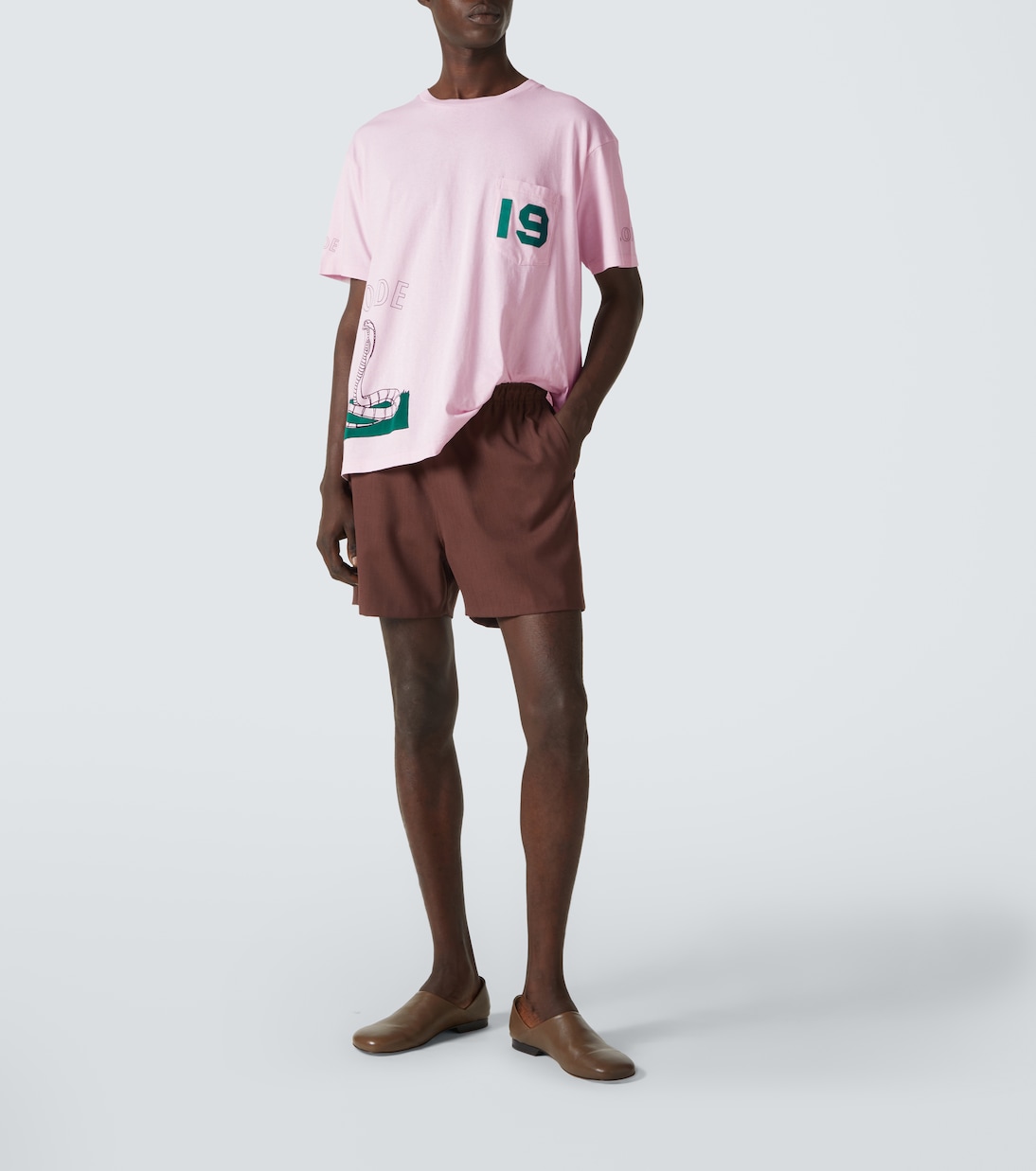 Cobra printed cotton jersey T-shirt | Bode