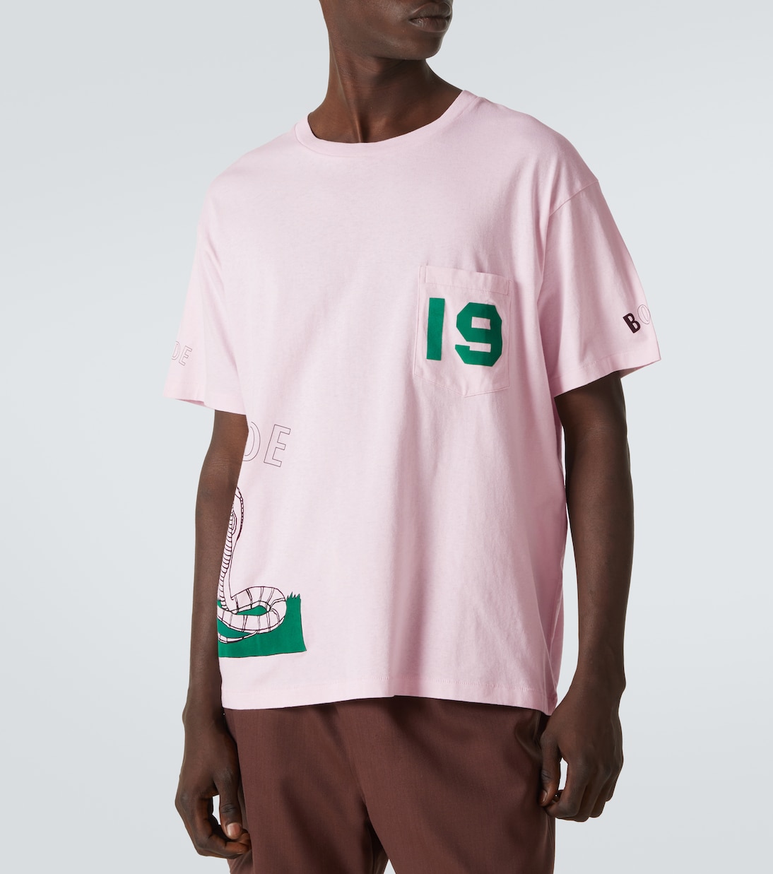 Cobra printed cotton jersey T-shirt | Bode