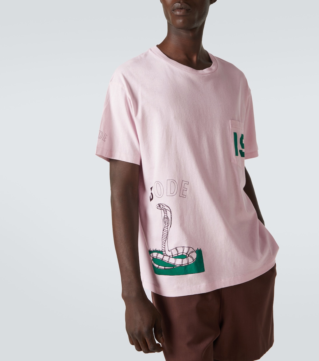 Cobra printed cotton jersey T-shirt | Bode