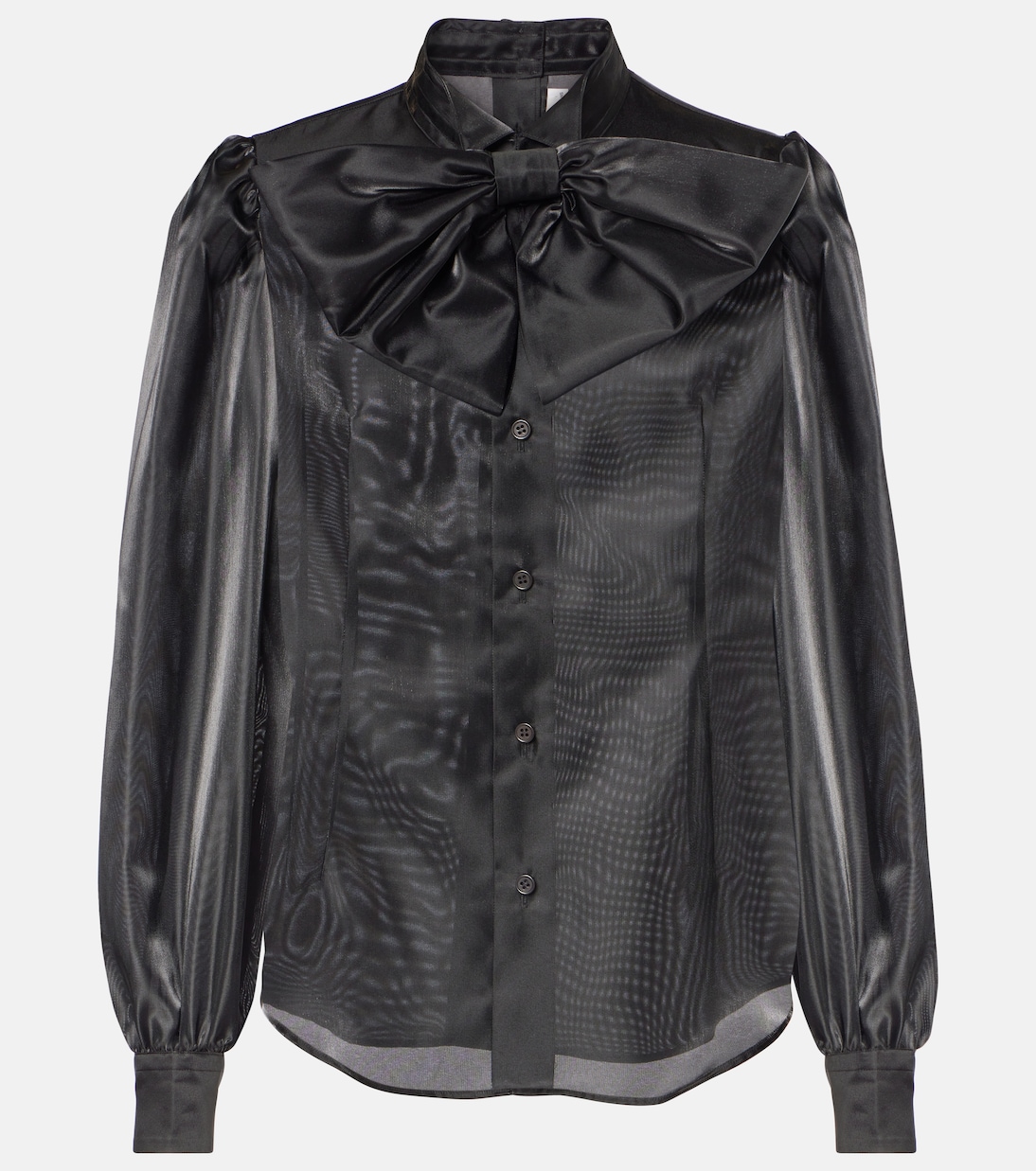 Camicia in raso con fiocco | Noir Kei Ninomiya