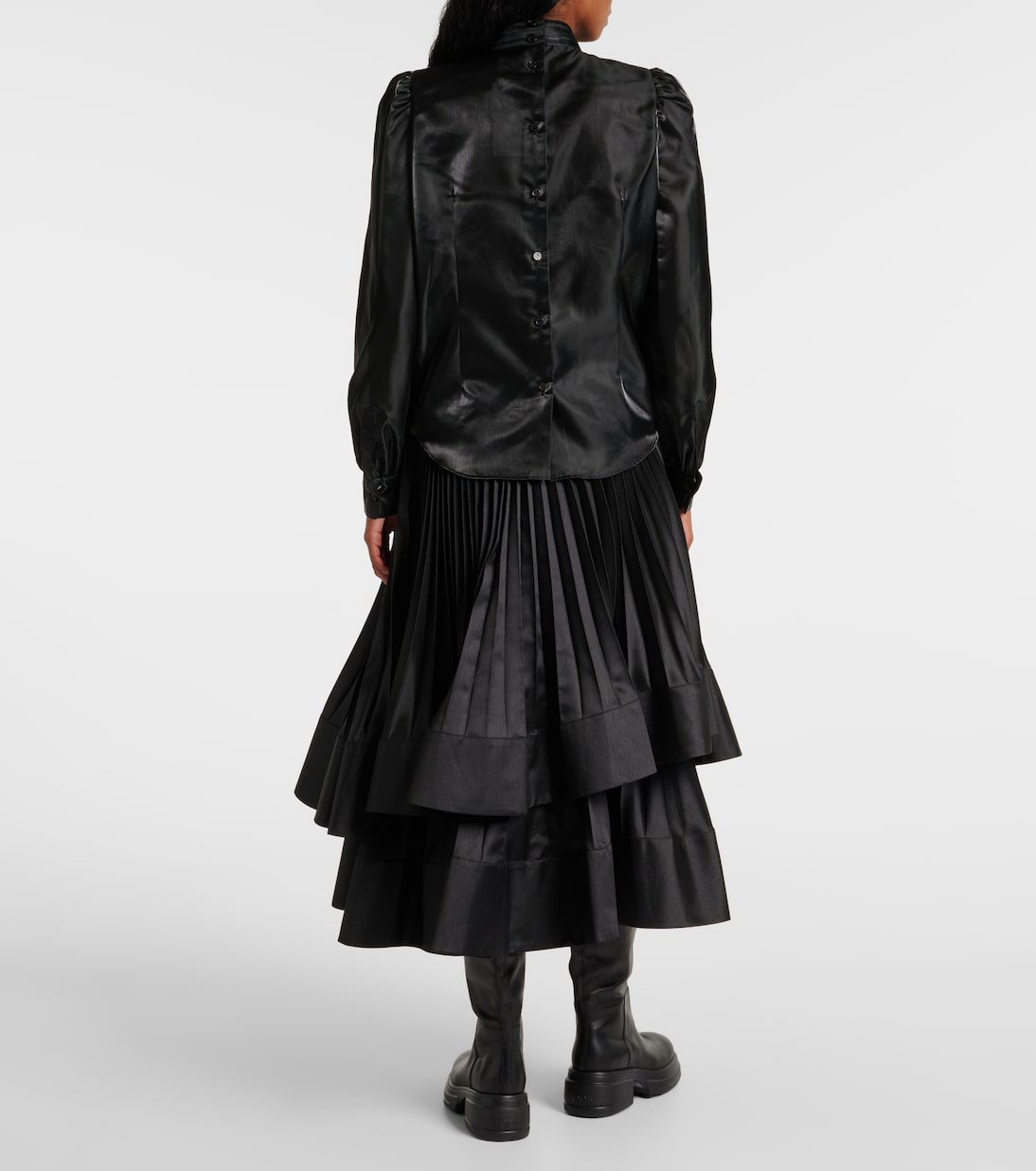 Camicia in raso con fiocco | Noir Kei Ninomiya