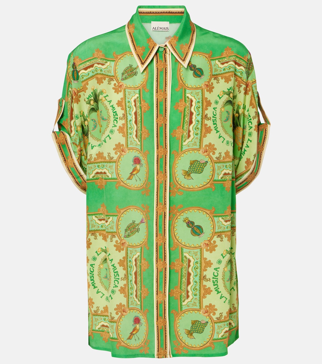 Camisa La Musica de seda estampada | Alémais