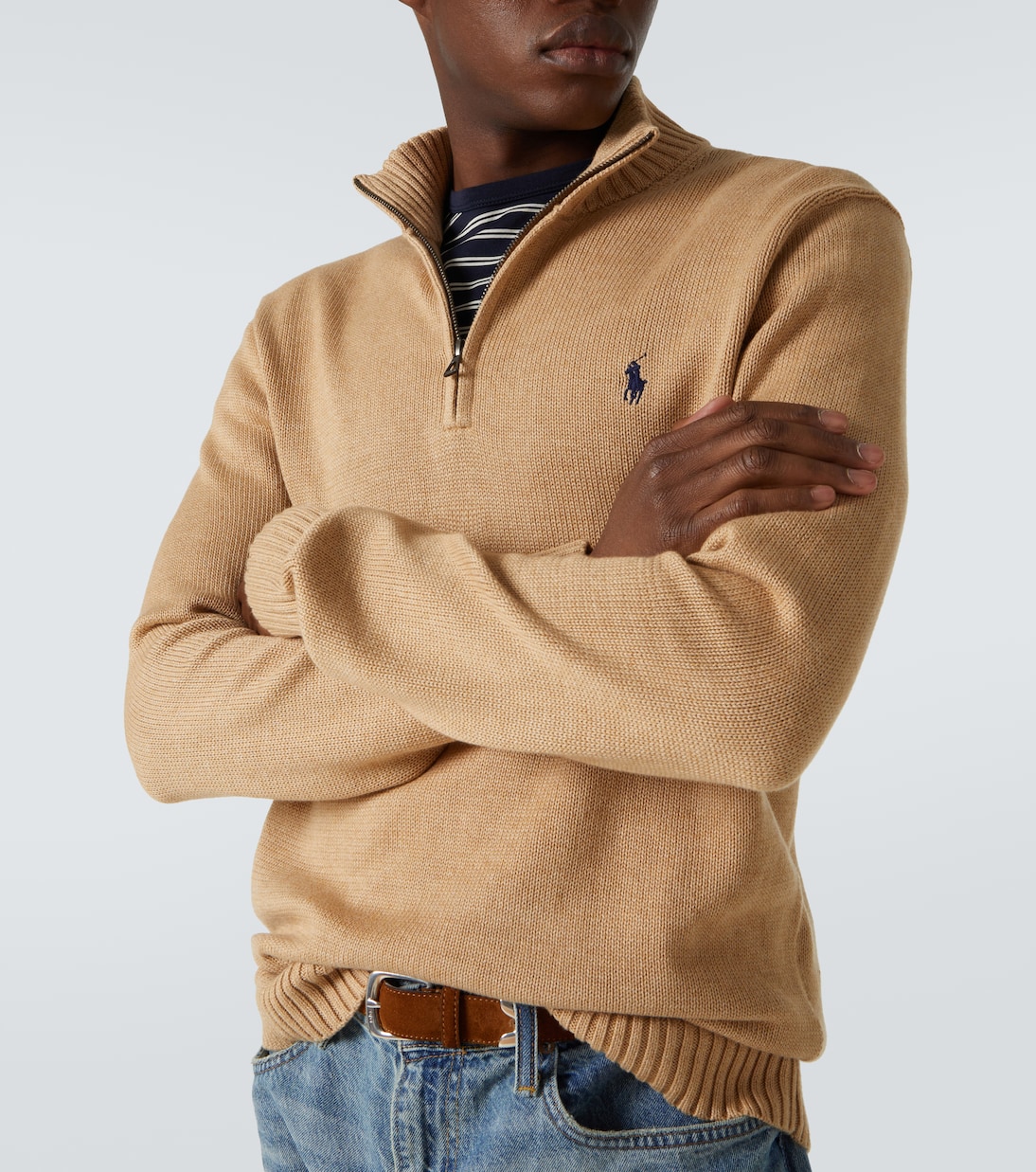 코튼 하프 집업 스웨터 | Polo Ralph Lauren