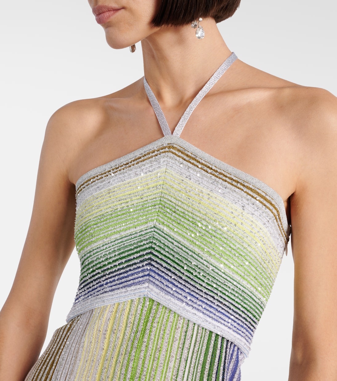 Robe longue rayée en lamé | Missoni
