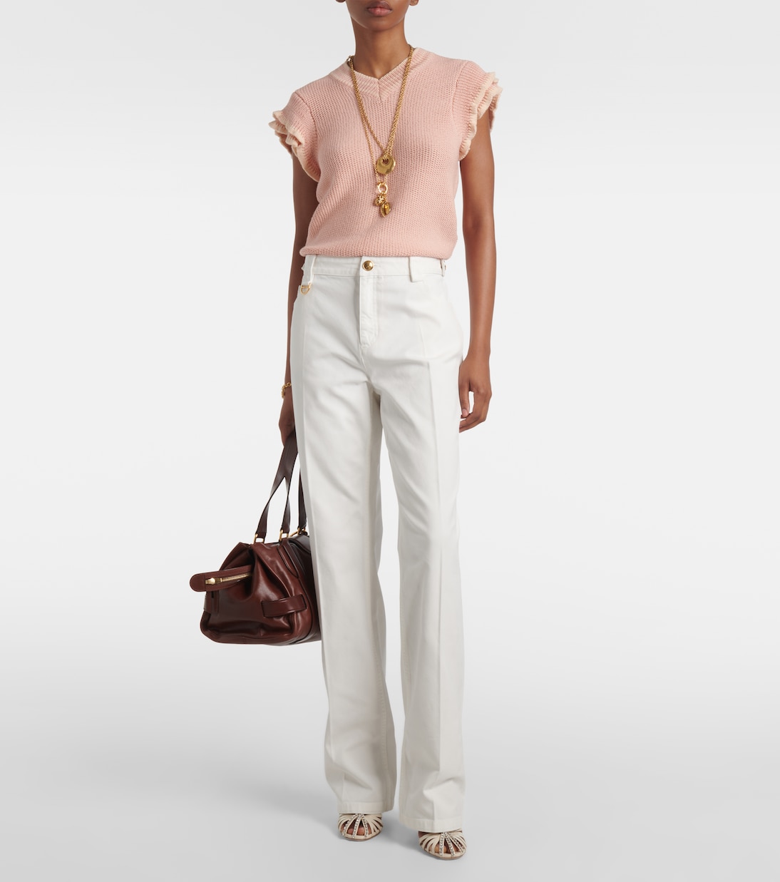 Top in lana con volant | Chloé