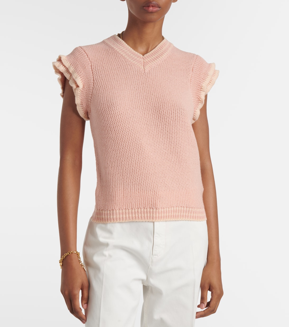 Top in lana con volant | Chloé