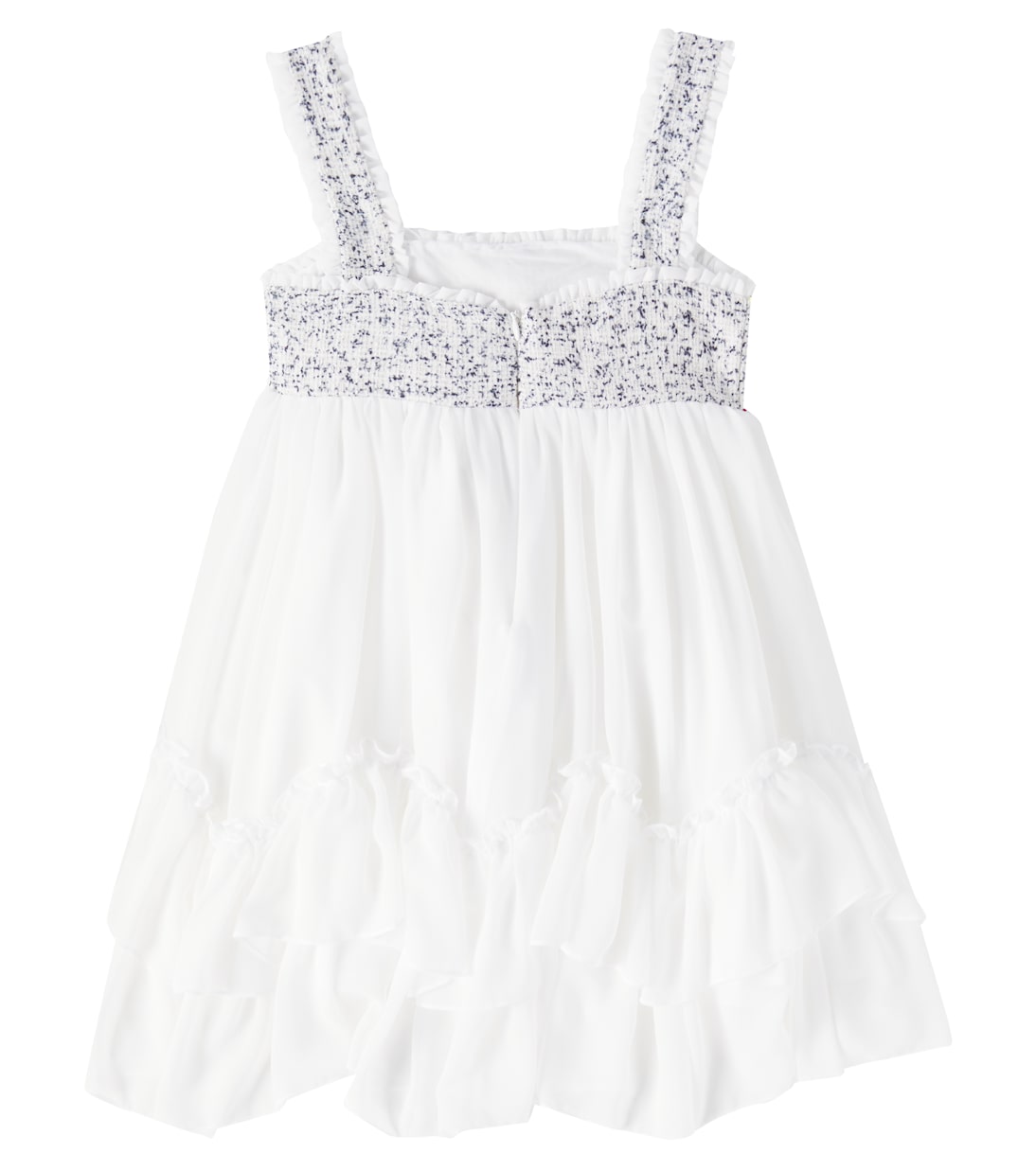 Verziertes Kleid aus Tweed und Chiffon | Patachou