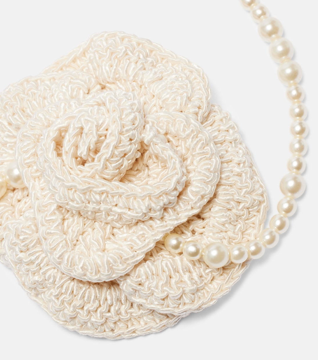 Collana in argento sterling con crochet e perle bijoux | Magda Butrym