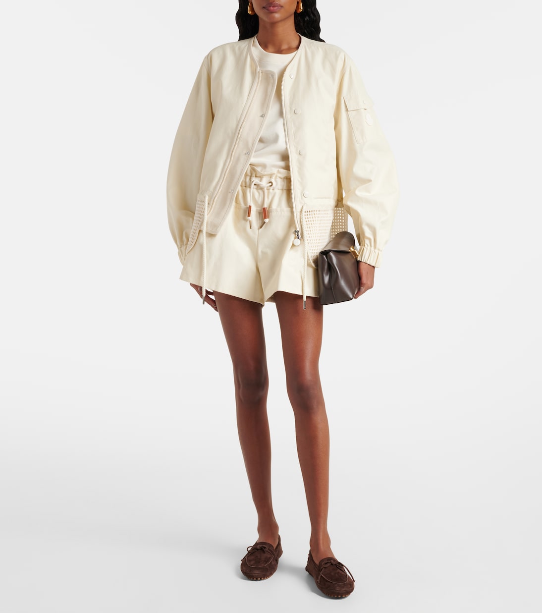 Shorts in twill di misto cotone | Moncler