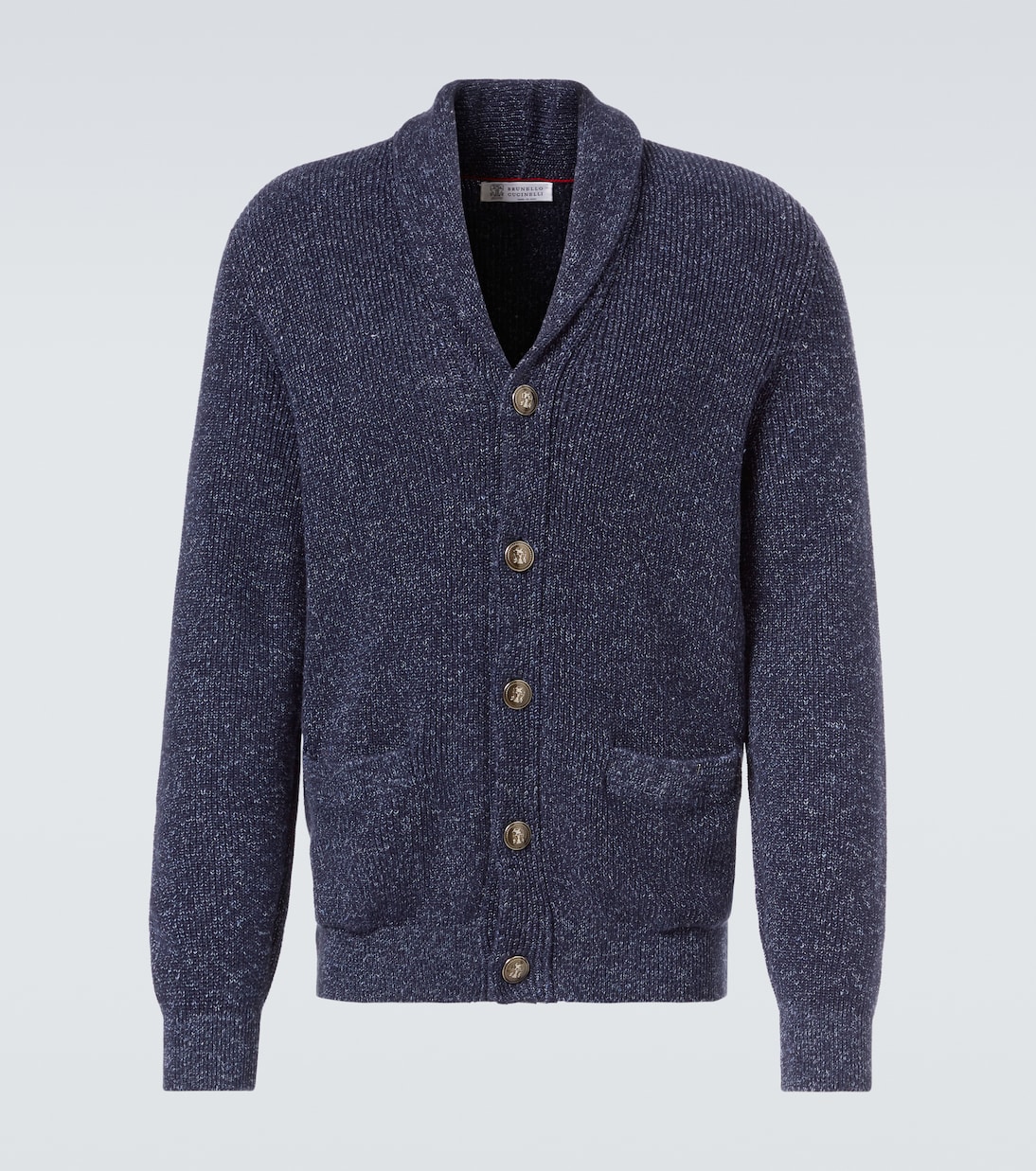 Cardigan in cotone e lino | Brunello Cucinelli