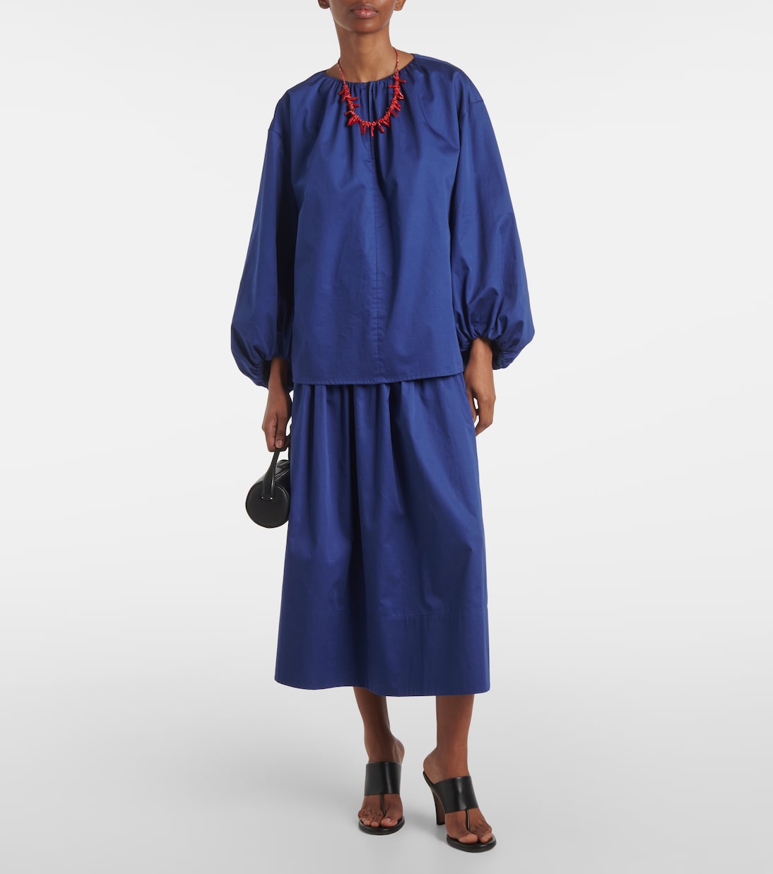 Puff-sleeve cotton blouse | Joseph