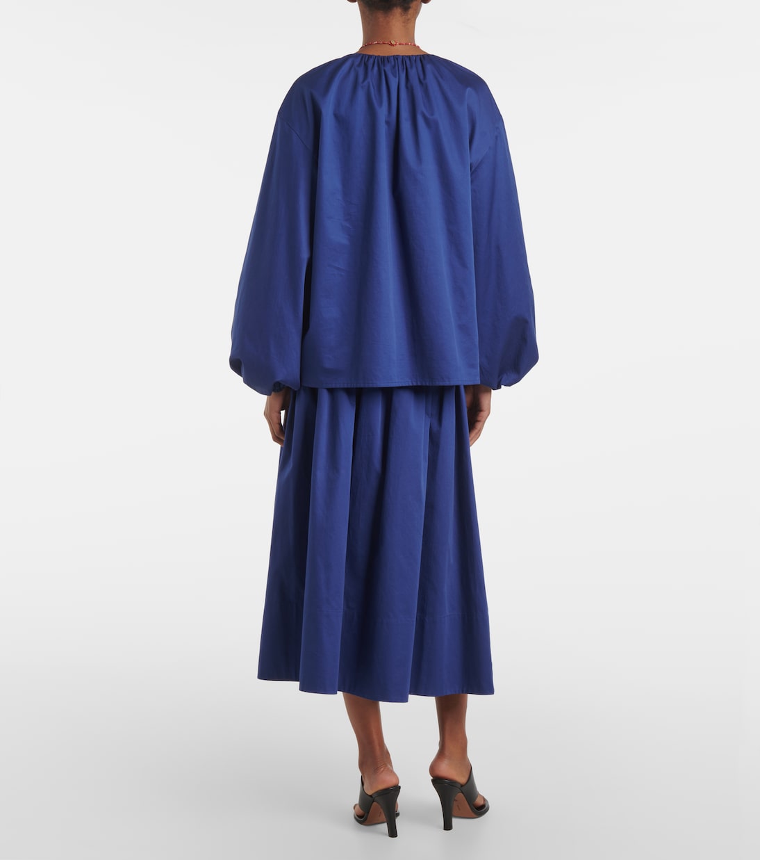 Puff-sleeve cotton blouse | Joseph