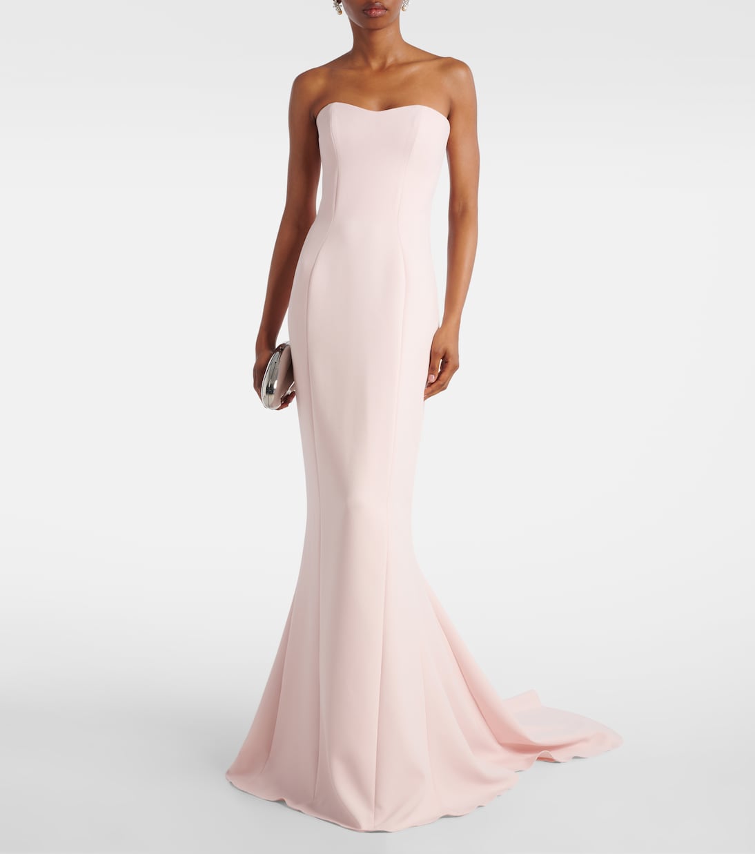 Trumpet crêpe gown | Safiyaa