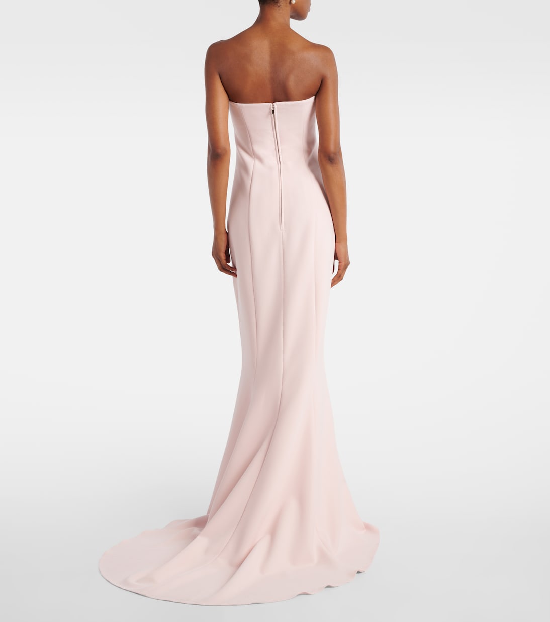 Trumpet crêpe gown | Safiyaa