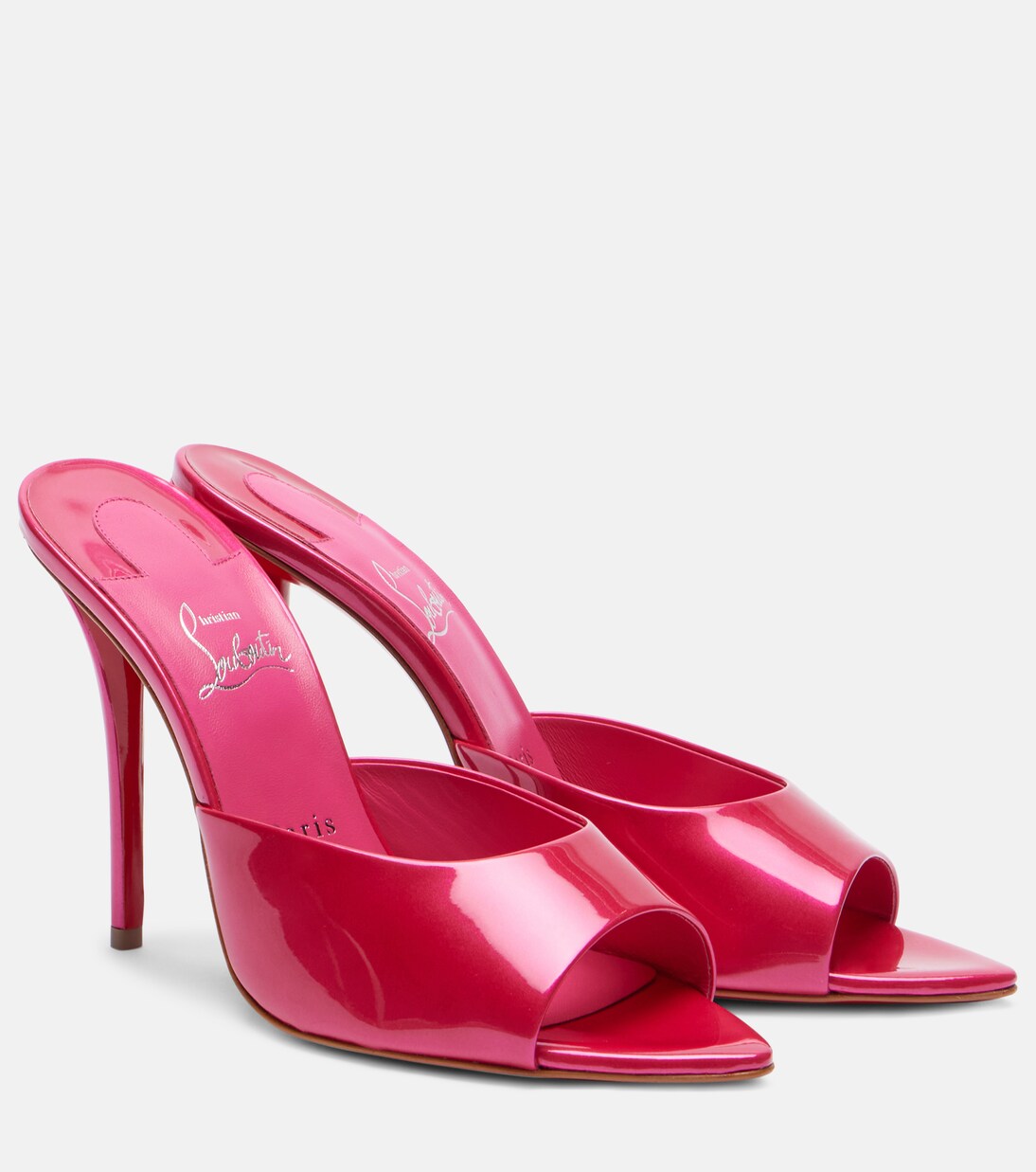 Mules Miss Z 100 en cuir verni | Christian Louboutin