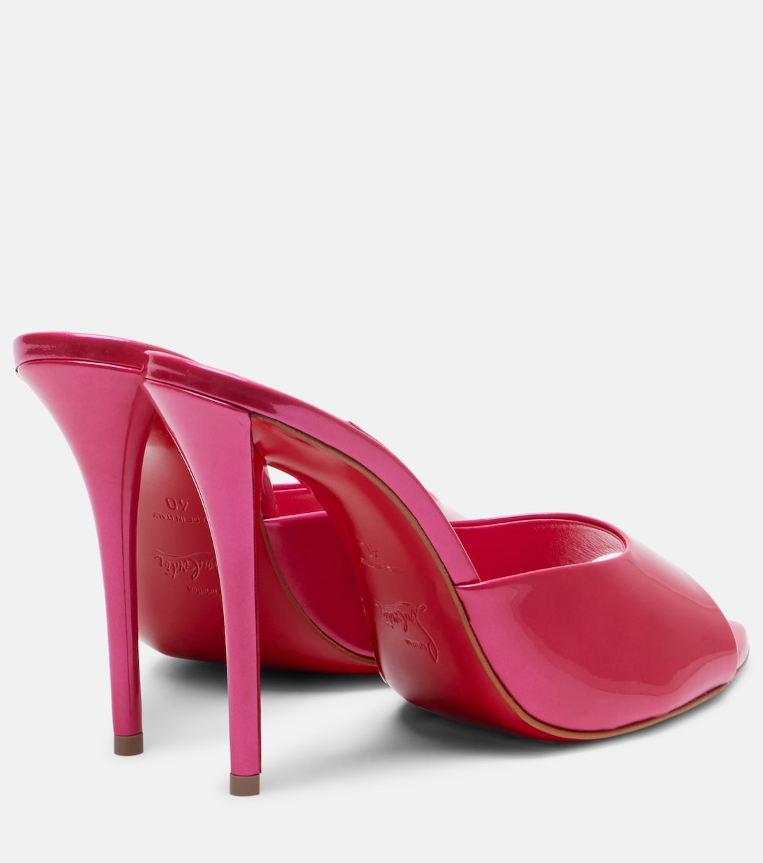 Mules Miss Z 100 en cuir verni | Christian Louboutin