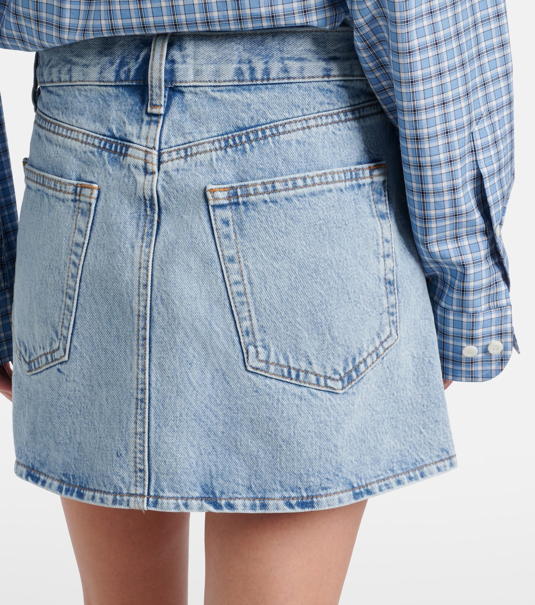 Minigonna di jeans a pieghe | Frame