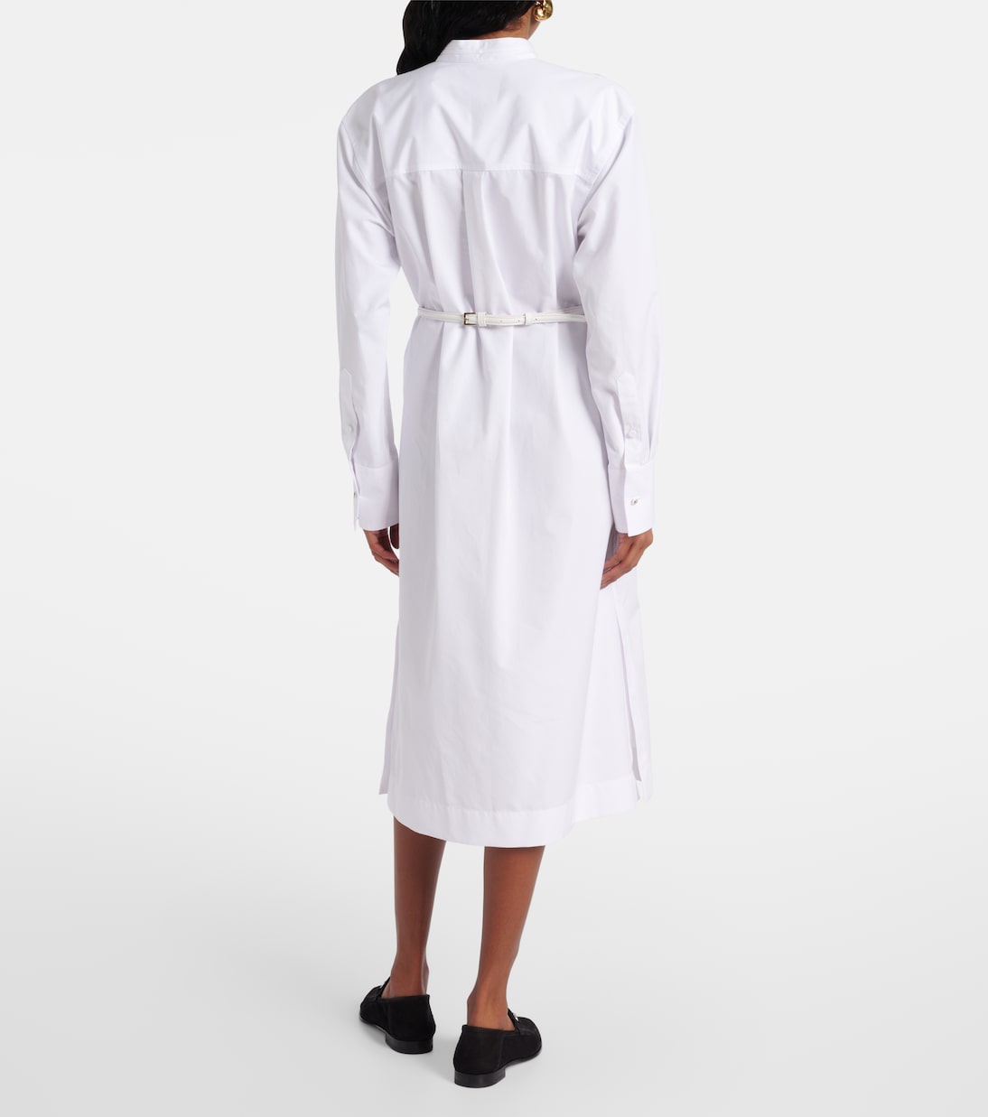 Abito midi Horsebit in popeline di cotone | Gucci