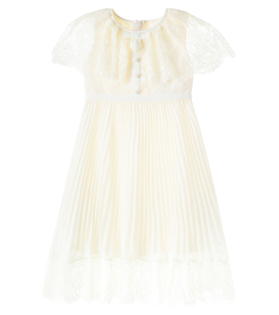 Caped chiffon and lace dress | Self-Portrait Kids