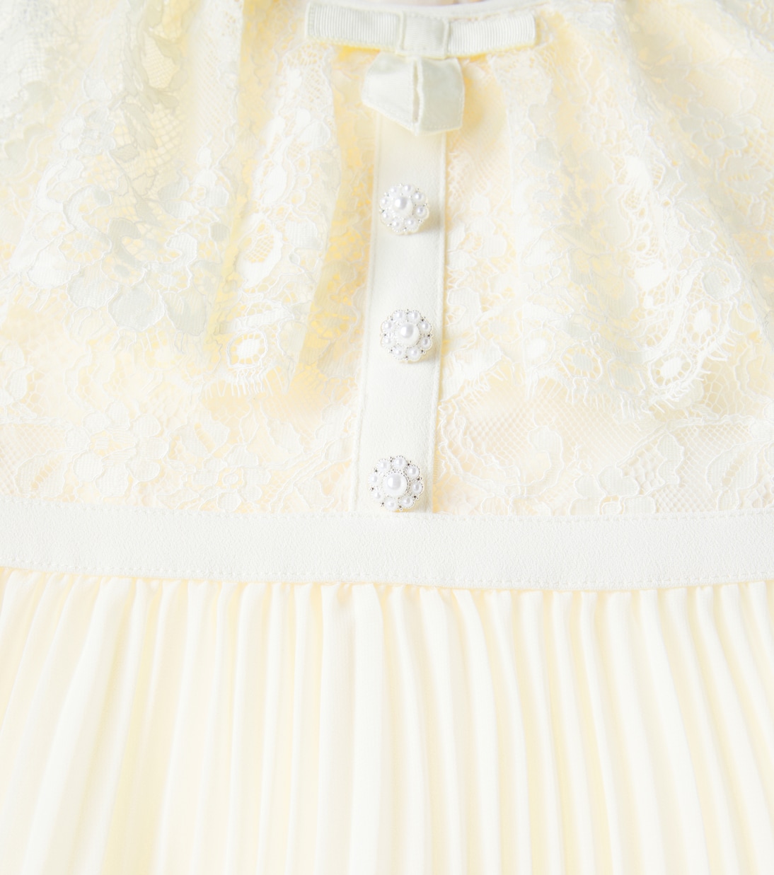 Caped chiffon and lace dress | Self-Portrait Kids