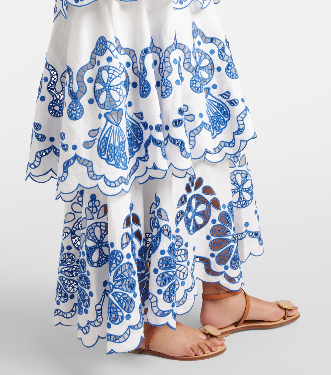Robe longue brodée en lin | Farm Rio