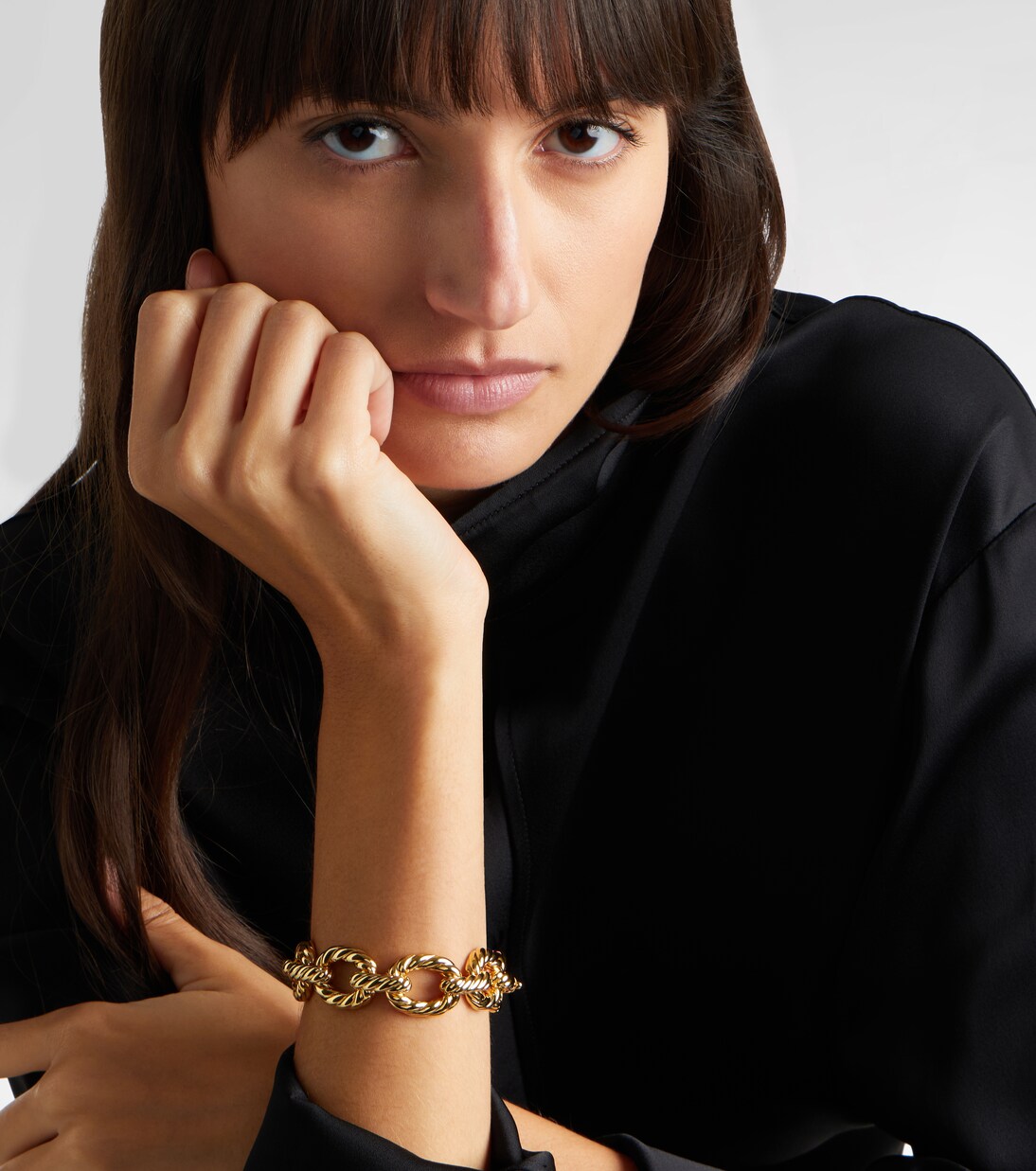 Sculpted Cable 18kt gold bracelet | David Yurman