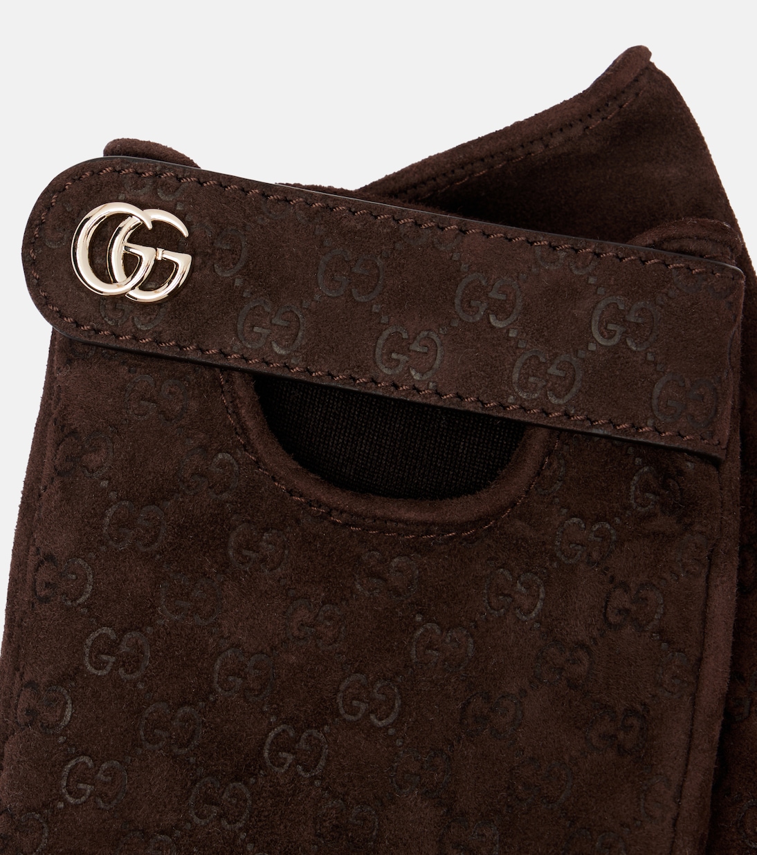GG jacquard suede gloves | Gucci