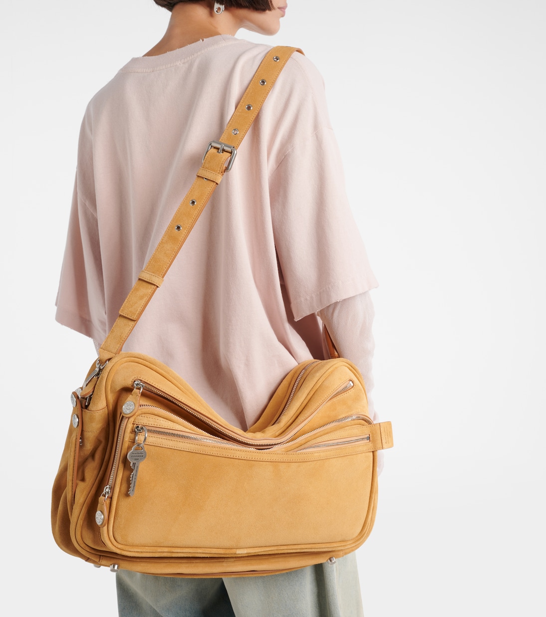 Schultertasche Cameron Medium aus Veloursleder | Acne Studios