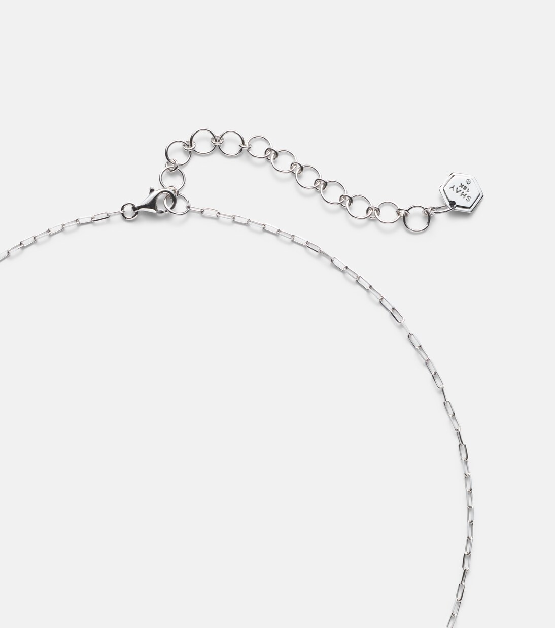 Collar con colgante Bezel Illusion de oro blanco de 18 ct con diamantes | Shay Jewelry